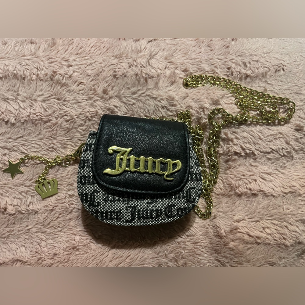 Juicy Couture Black and Gold Mini Bag